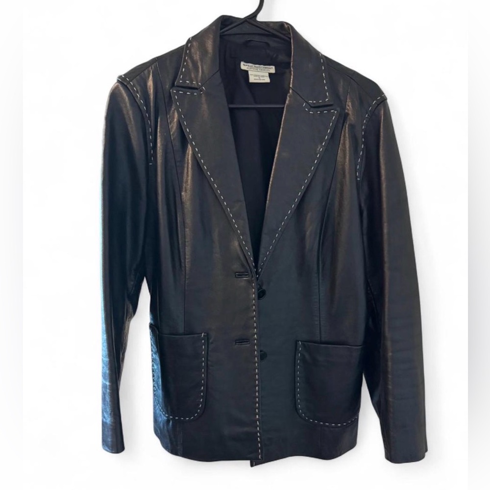 Great Northwest Clothing Company Black Leather Blazer